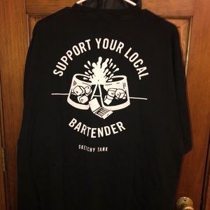 Sketchy Tank Support local bartender black tee